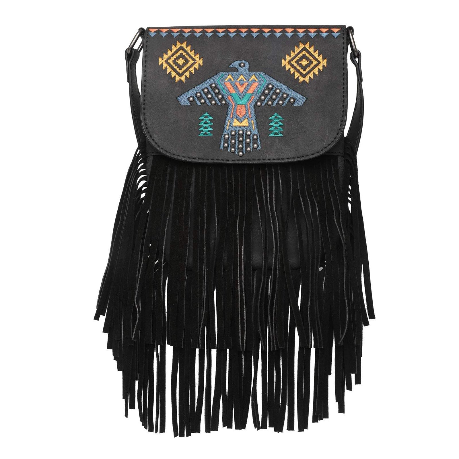 Wrangler Embroidered Fringe Collection Crossbody - Cowgirl Wear
