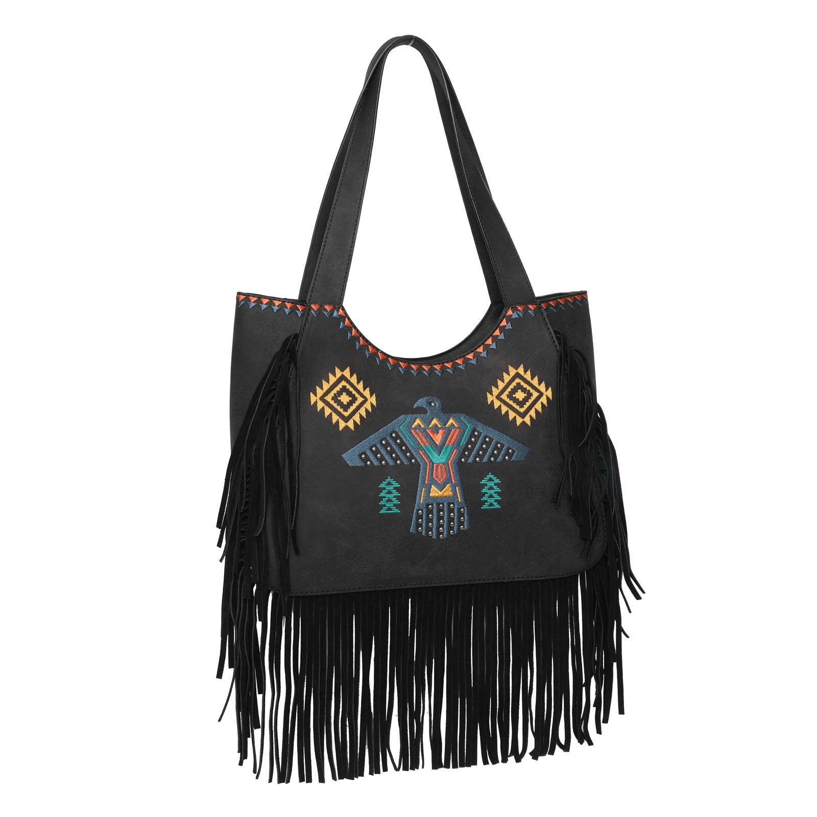 Wrangler Embroidered Fringe Collection Concealed Carry Tote - Cowgirl Wear