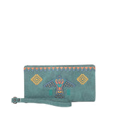Wrangler Embroidered Aztec Eagle Fringe Collection Wallet - Cowgirl Wear