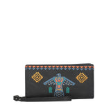Wrangler Embroidered Aztec Eagle Fringe Collection Wallet - Cowgirl Wear