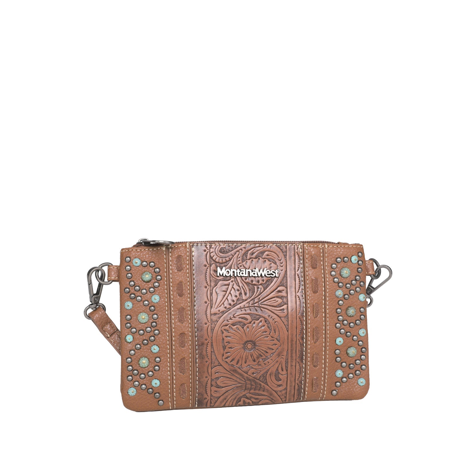 Montana West Embossed Collection Crossbody/Wristlet - Cowgirl Wear