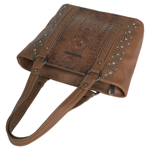 Montana West Embossed Collection Concealed Carry Tote - Cowgirl Wear