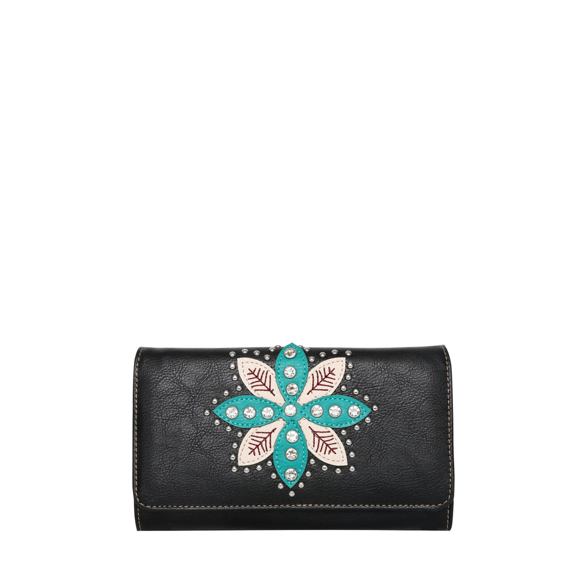 Rhinestone Floral Collection Western Wallet by American Bling - Cowgirl Wear