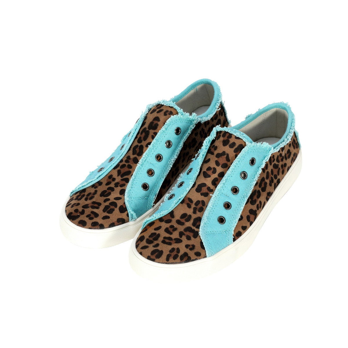 Montana West Leopard Hair-On Canvas Shoes - Cowgirl Wear