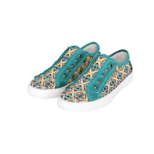 Montana West Aztec Print Bling Canvas Shoes - Cowgirl Wear