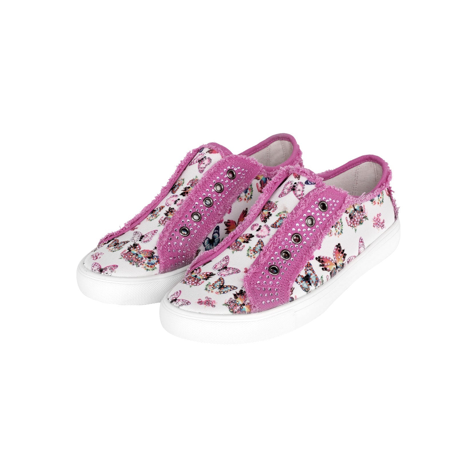 Montana West Butterfly Print Bling Canvas Shoes - Cowgirl Wear