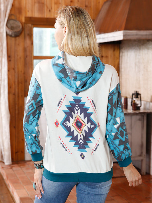 American Bling Women Aztec Print Zip-Up Hoodie - Cowgirl Wear