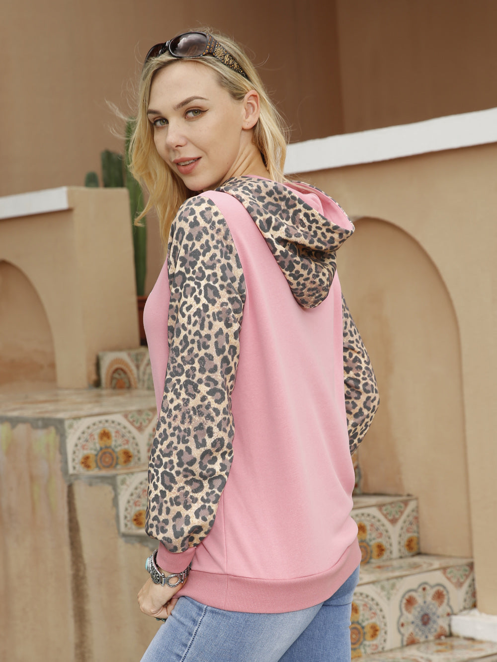 American Bling Women Leopard Pattern Hoodie - Cowgirl Wear