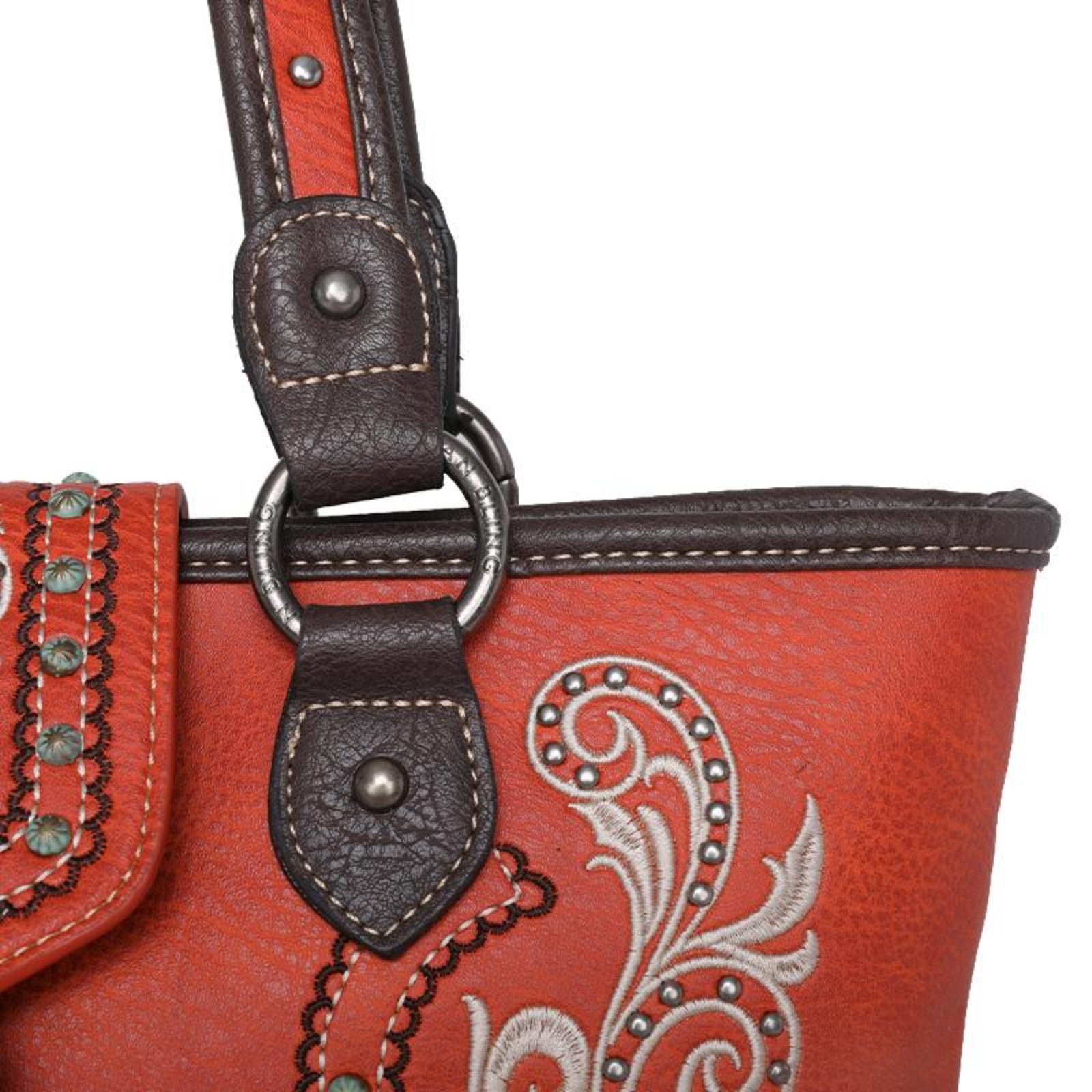 American Bling Buckle Collections Concealed Carry Tote with Zippered-Around Long Wallet - Cowgirl Wear