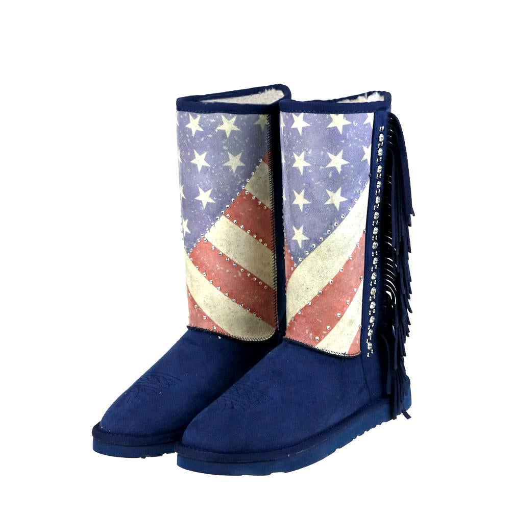 Montana West American Pride Collection Boots -Navy - Cowgirl Wear