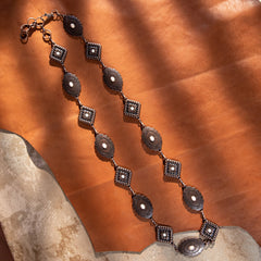 Rustic Couture  Western Stone Concho Link Chain Belt - Cowgirl Wear