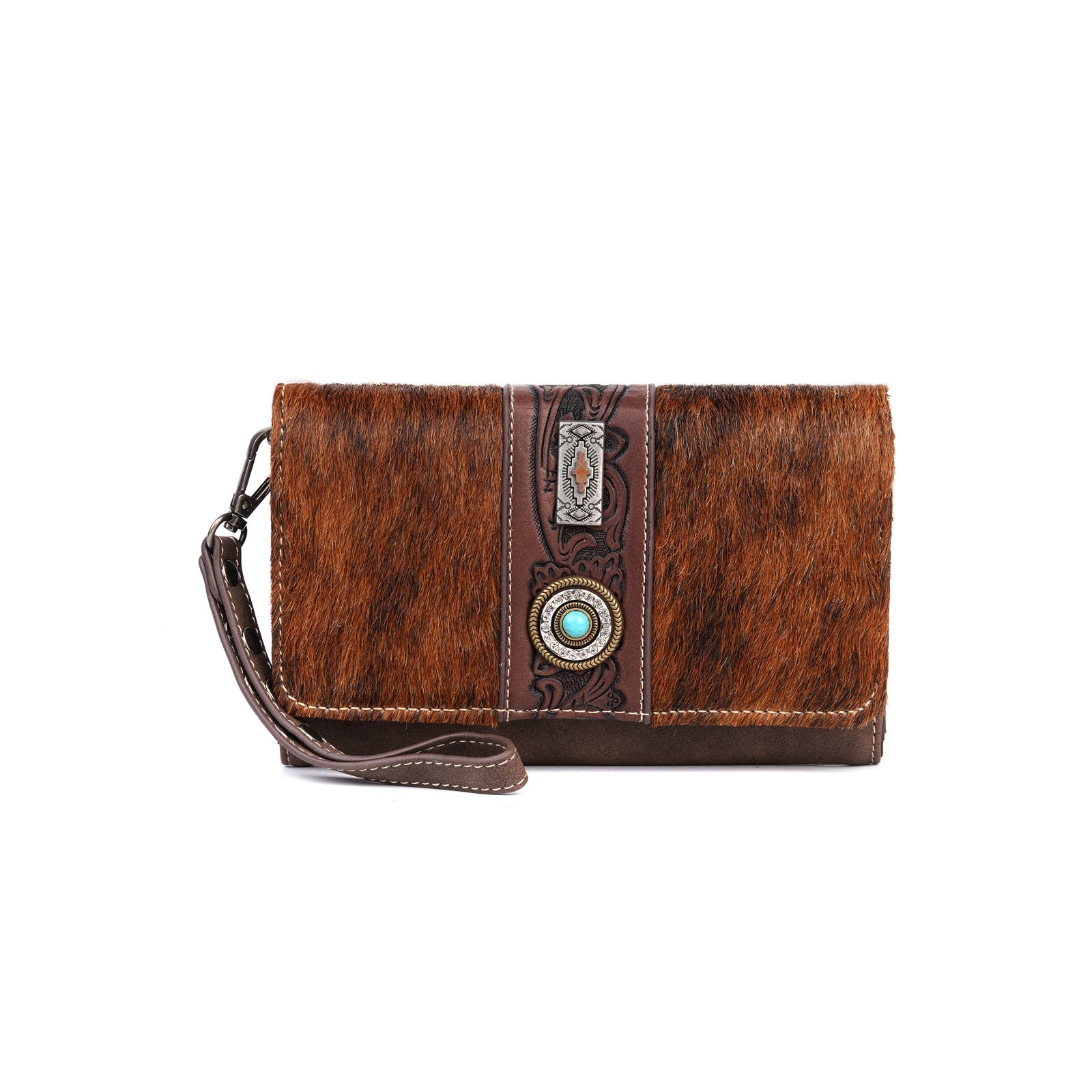 Montana West Hair-On Cowhide Collection Wallet/Crossbody - Cowgirl Wear