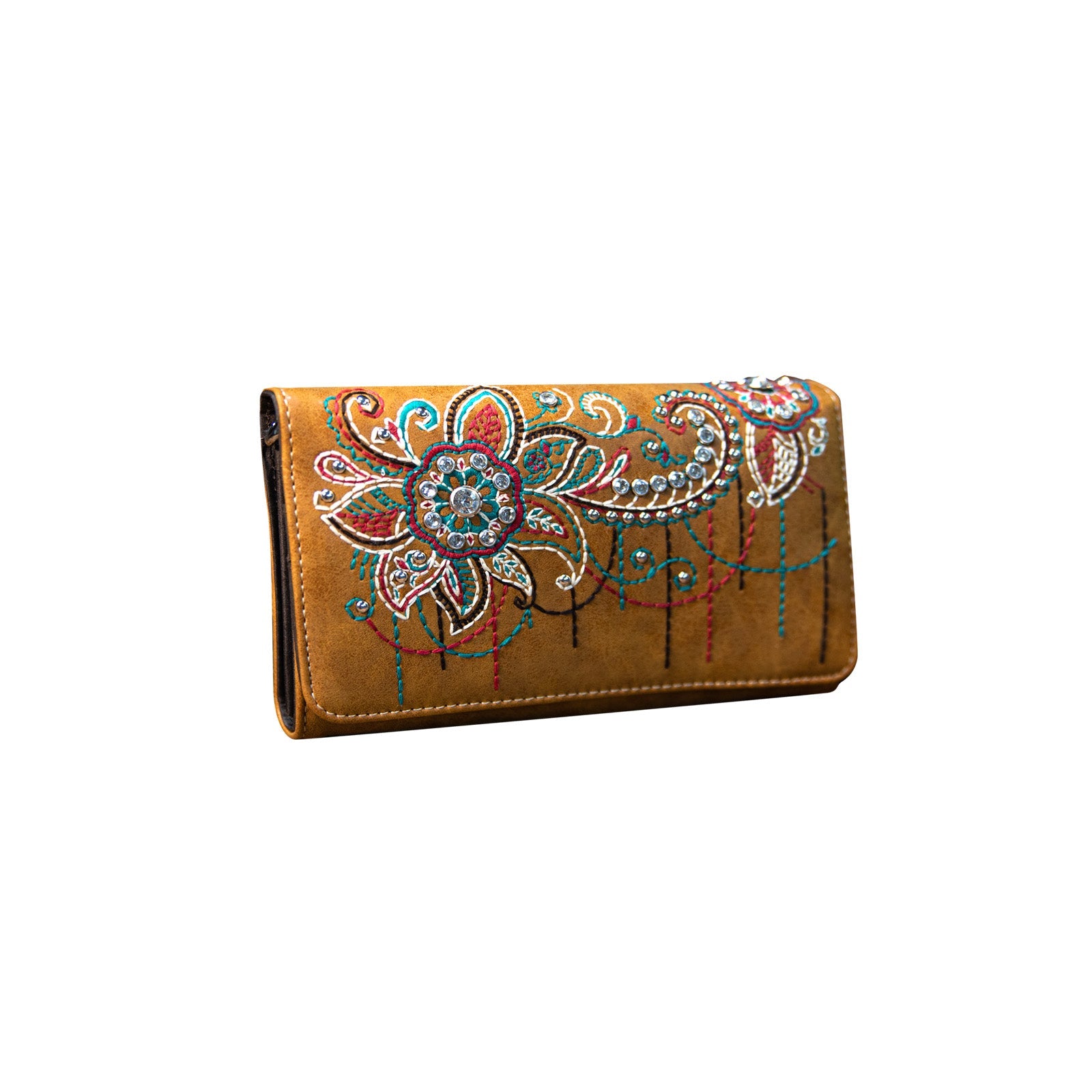 Montana West  Floral Embroidered Wallet/Crossbody - Cowgirl Wear