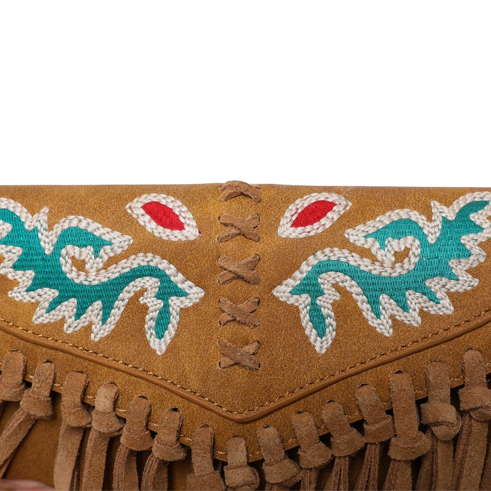 Wrangler Genuine Leather Fringe Crossbody Bag (Wrangler By Montana West) - Cowgirl Wear