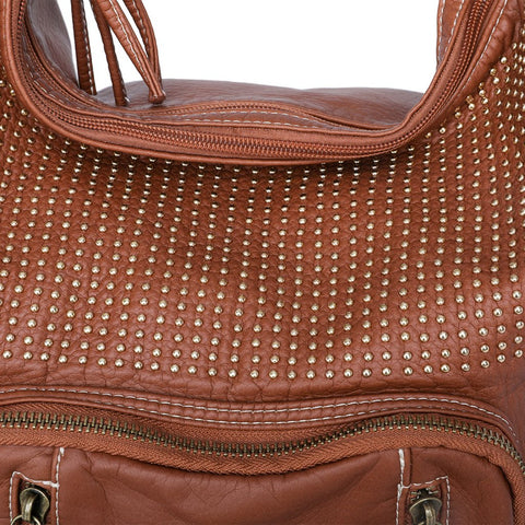 Wrangler Stone Wash Studded Concealed Carry Hobo/Backpack - Cowgirl Wear