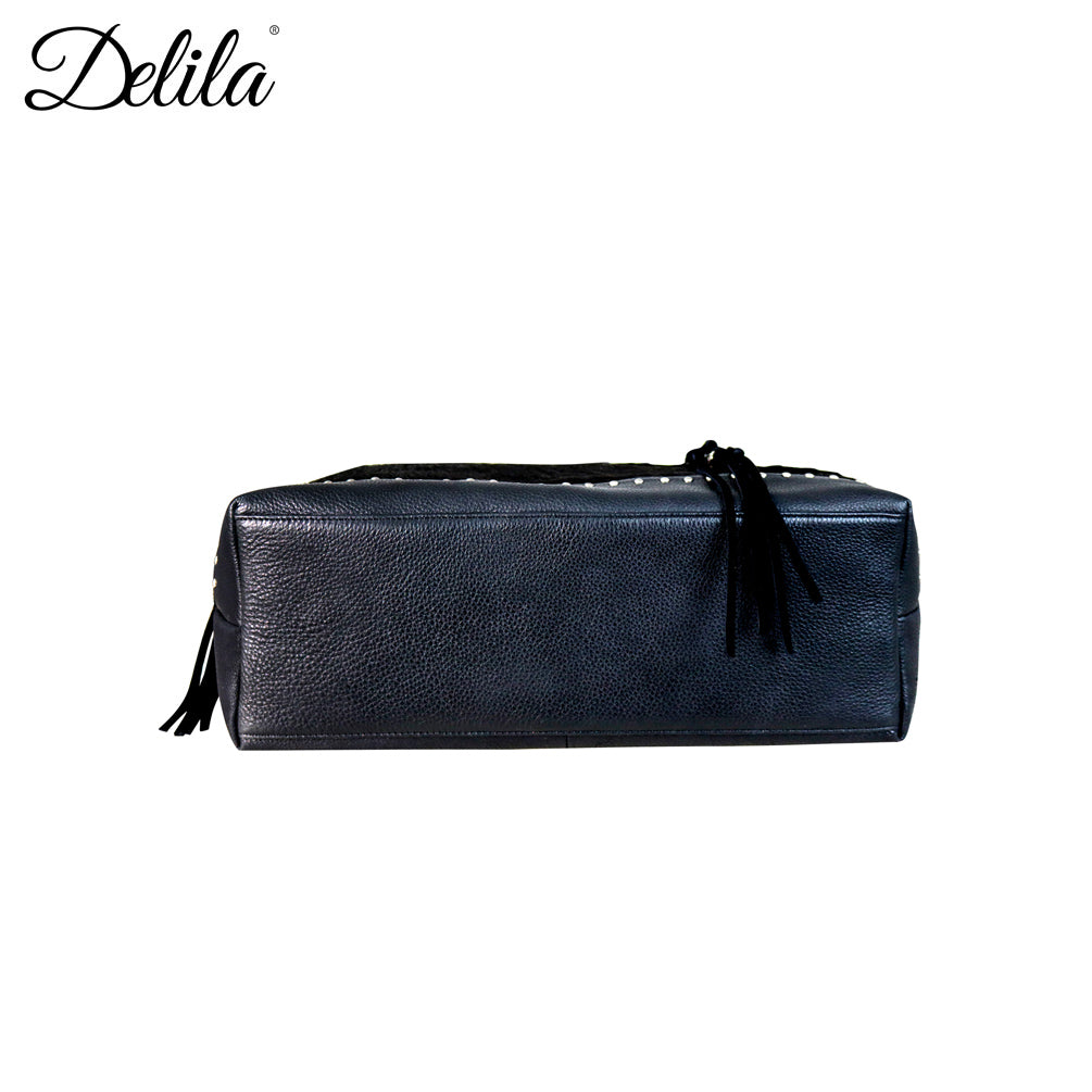 Delila 100% Genuine Leather Hair-On Hide Collection Tote/Crossbody - Cowgirl Wear