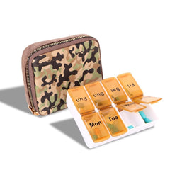 Montana West Western Design Pill Box Travel Organizer/ Zippered Case Camo Print - Cowgirl Wear