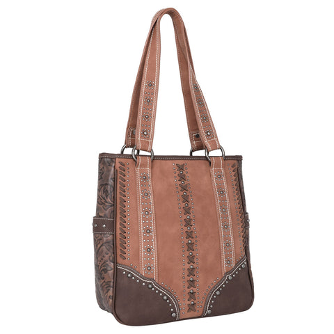 Montana West Embossed Collection Concealed Carry Western Tote - Cowgirl Wear