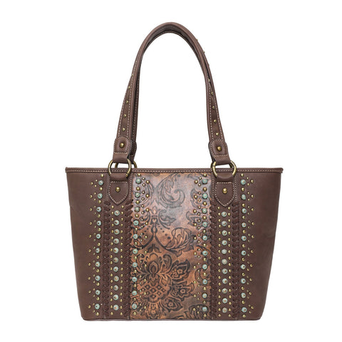 Montana West Embossed Collection Concealed Carry Tote - Cowgirl Wear