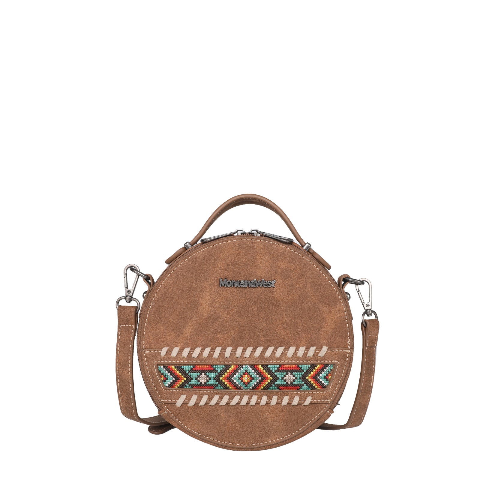 Montana West Embroidered Aztec Collection Crossbody Circle Bag - Cowgirl Wear