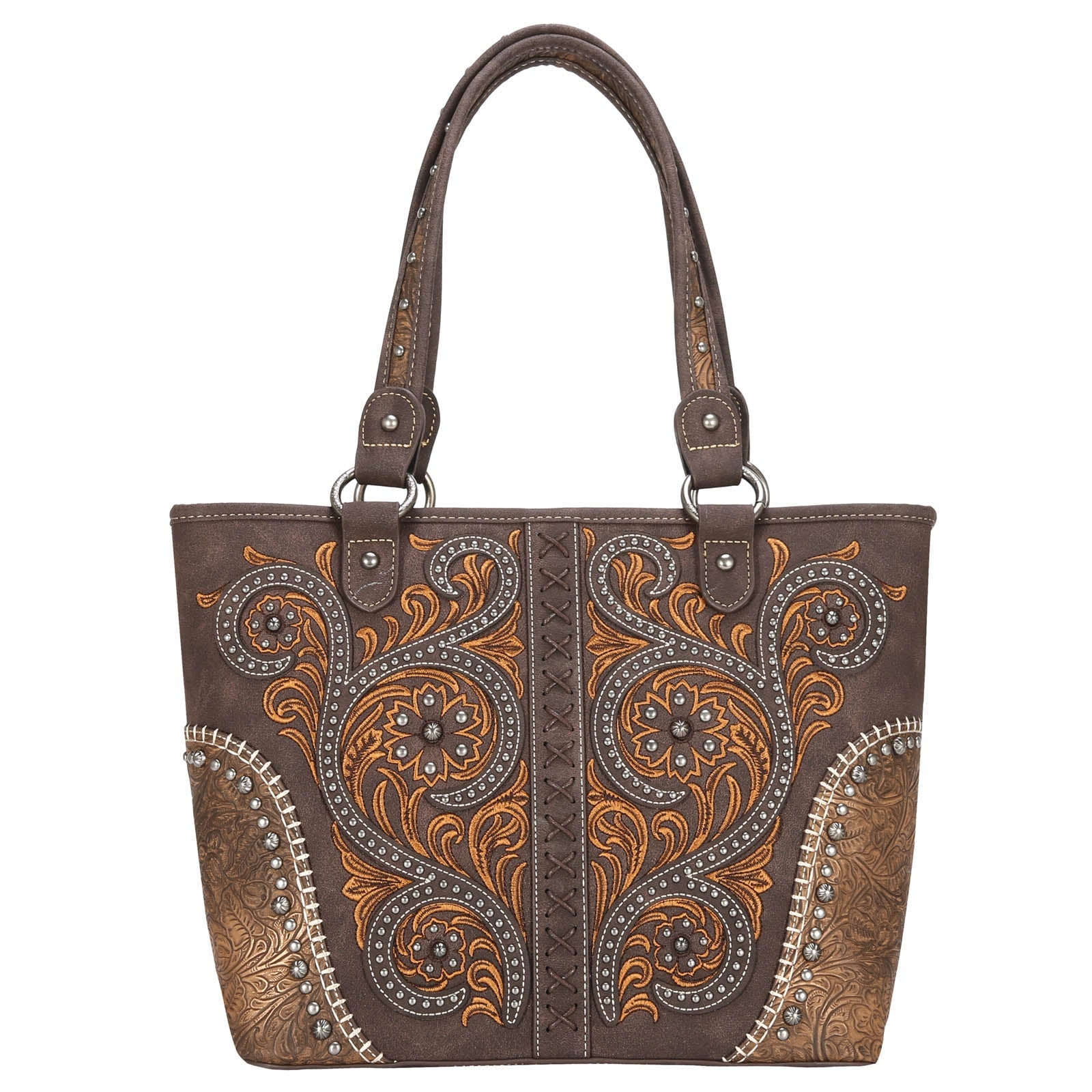 Montana West Floral Embroidered Collection Concealed Carry Tote - Cowgirl Wear