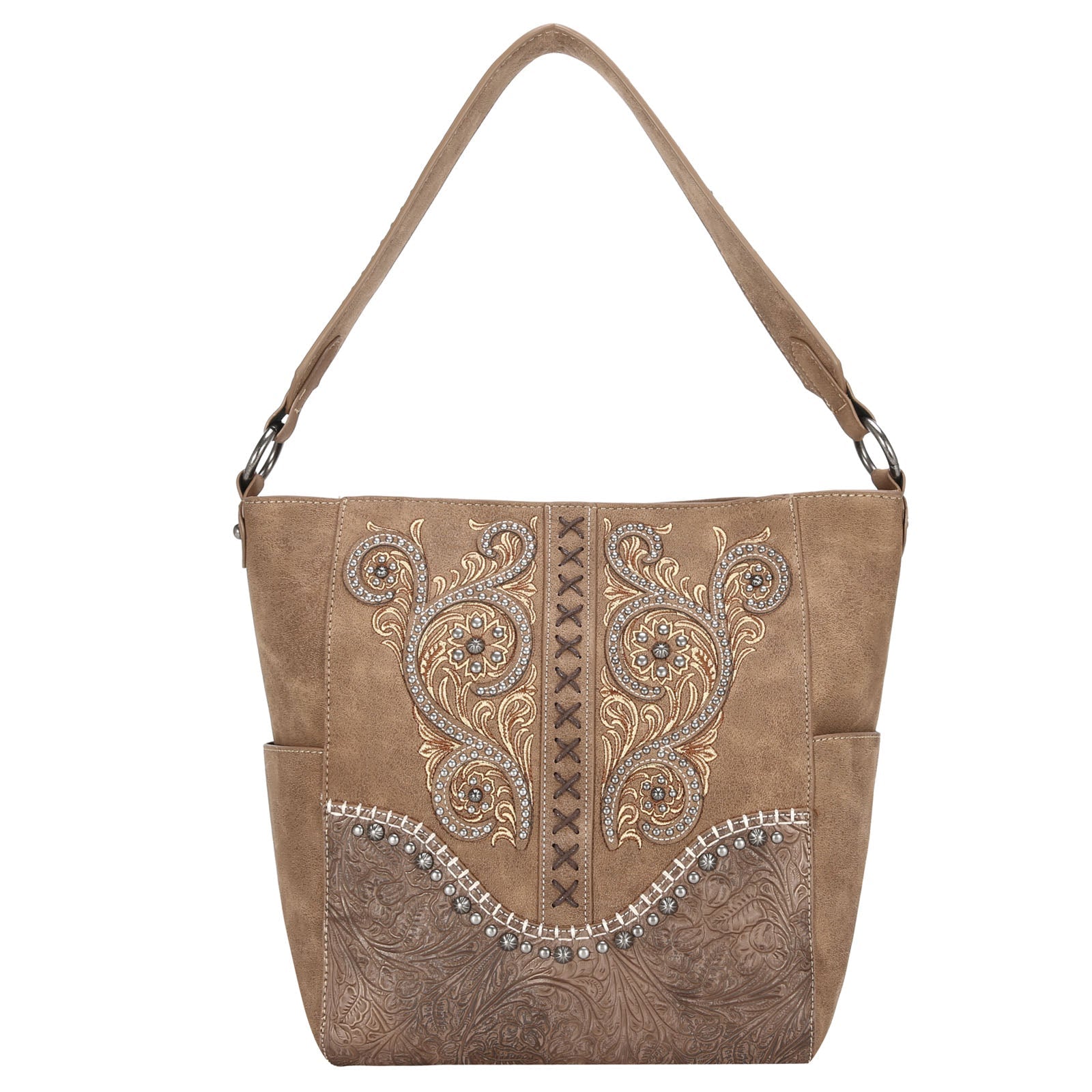 Montana West Floral Embroidered Collection Concealed Carry Hobo - Cowgirl Wear