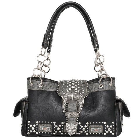 Montana West Buckle Collection Concealed Carry Satchel - Cowgirl Wear