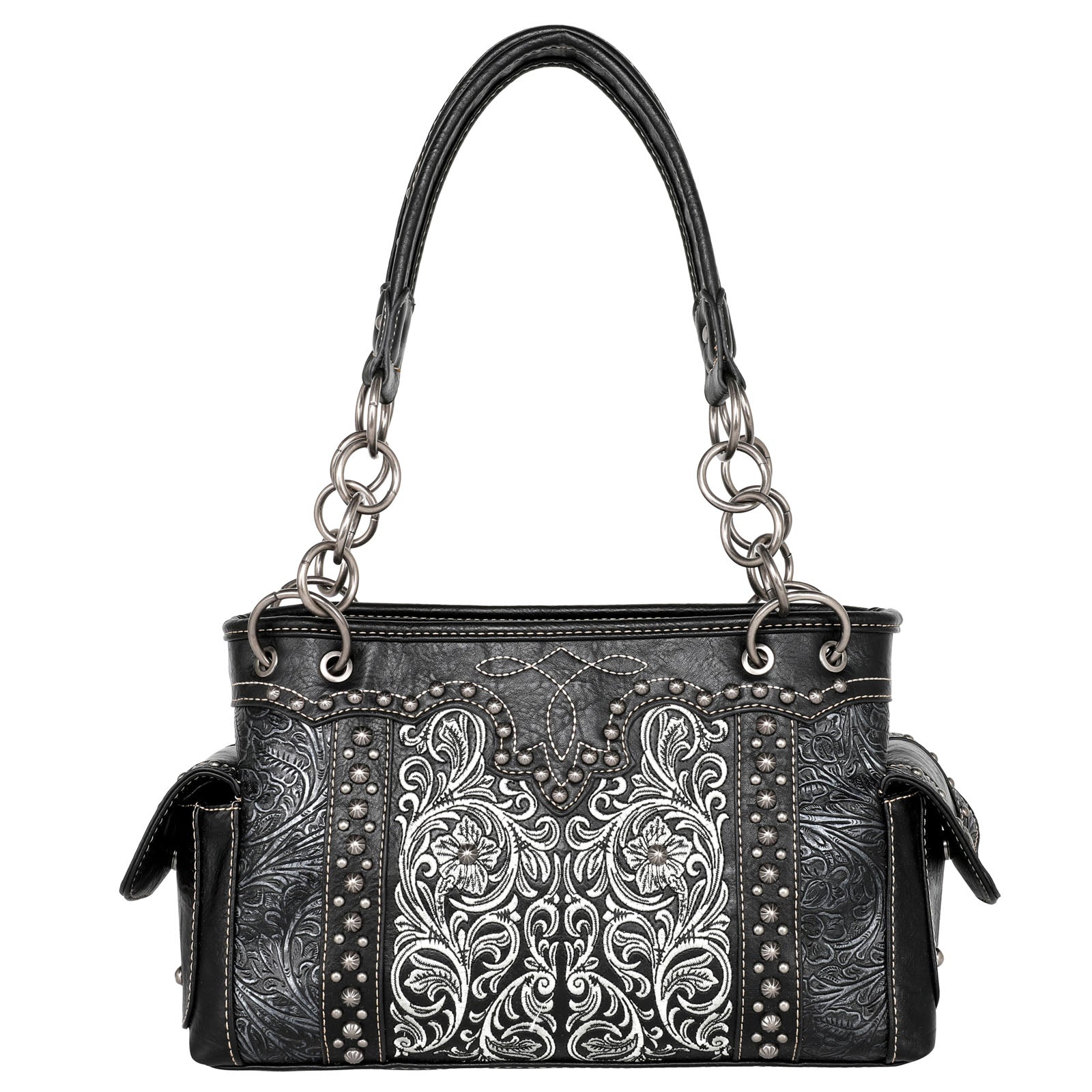 Montana West Floral Embroidered Collections Concealed Carry Satchel - Cowgirl Wear