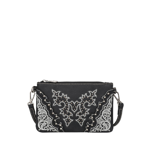 Montana West Boot Scroll Embroidered Collection Clutch/Crossbody - Cowgirl Wear