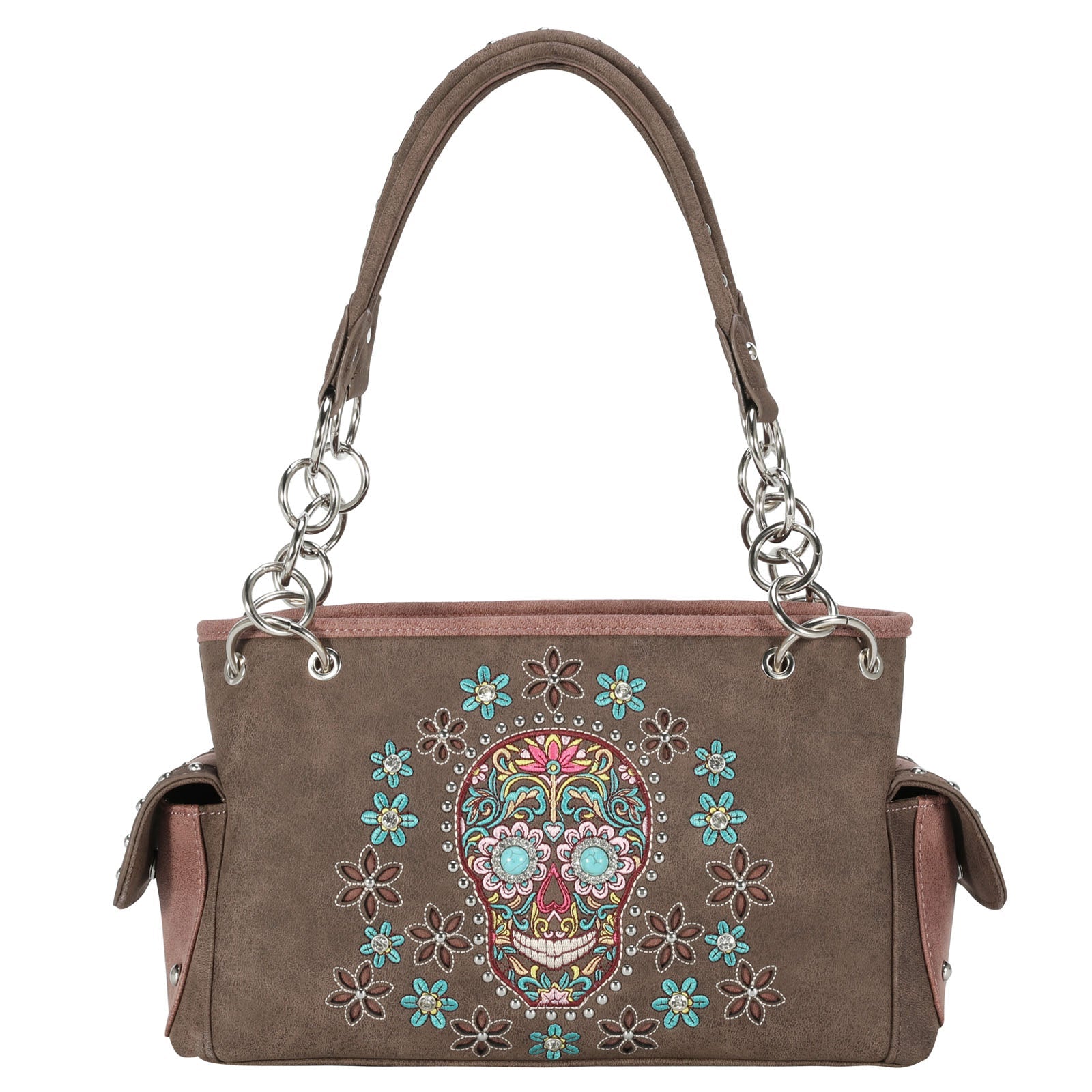 Montana West Sugar Skull Collection Concealed Carry Satchel - Cowgirl Wear