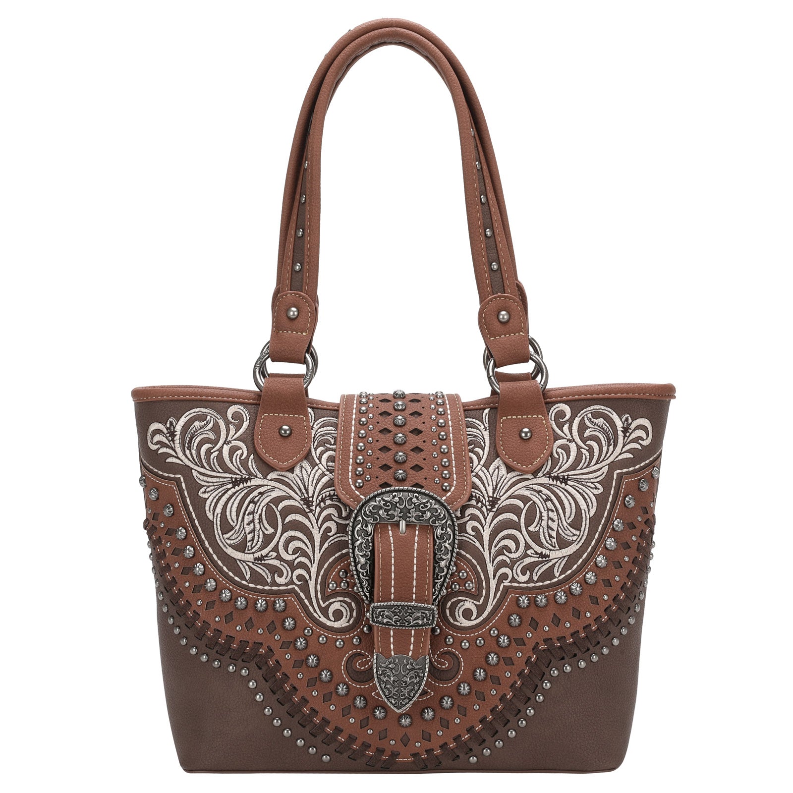 Urbalabs Western Genuine CowHair Tooled Crosses Leather Purse Handbag Tote  Bag for Women with Zipper Hand Stitched Over the Shoulder Western Purses In  Dark Brown (Dark Brown) - Walmart.com
