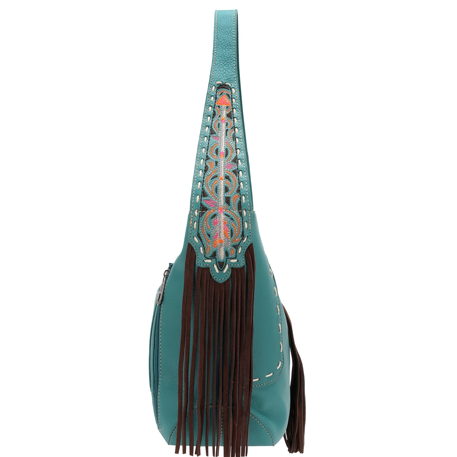 Montana West Bohemian Fringe Embroidered  Concealed Carry Hobo - Cowgirl Wear