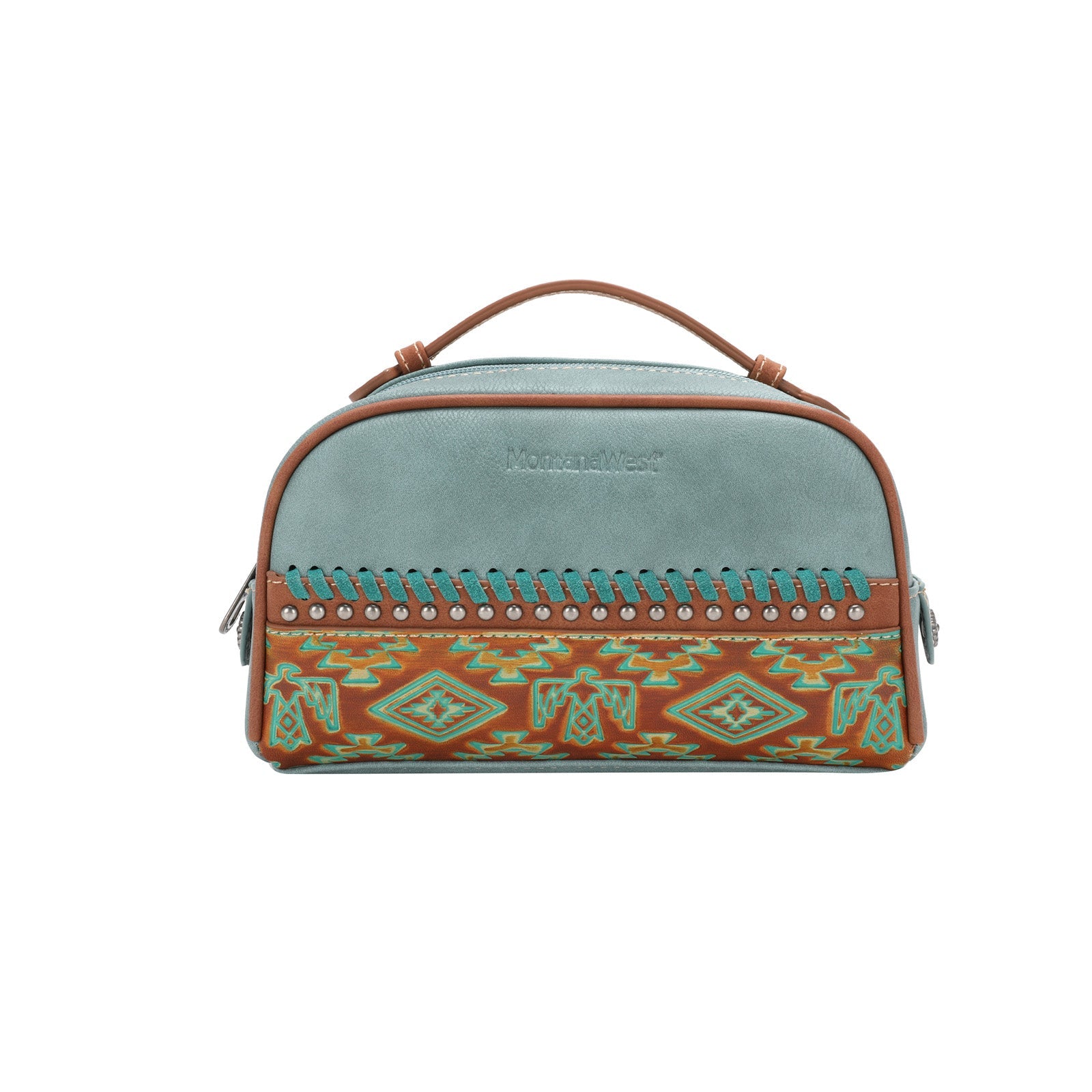 Montana West Aztec Tooled Collection Travel Pouch - Cowgirl Wear