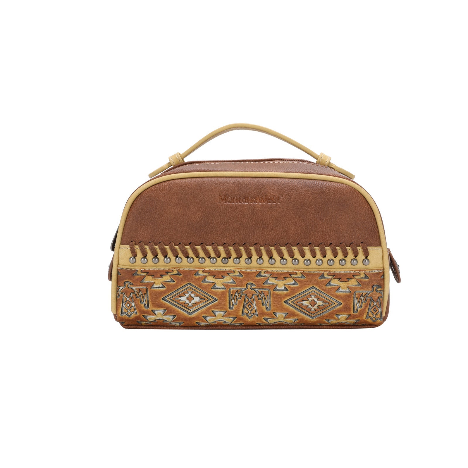 Montana West Aztec Tooled Collection Travel Pouch - Cowgirl Wear