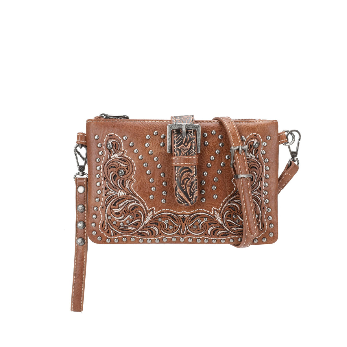 Montana West Cut-Out /Buckle Collection Clutch/Crossbody - Cowgirl Wear