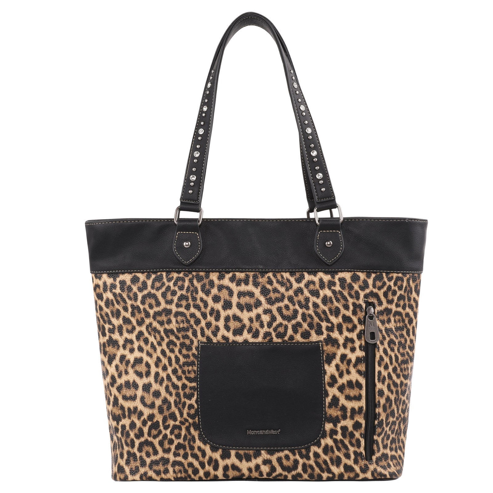 Montana West Leopard Print Concealed Carry Wide Tote - Cowgirl Wear