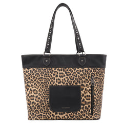 Montana West Leopard Print Concealed Carry Wide Tote - Cowgirl Wear