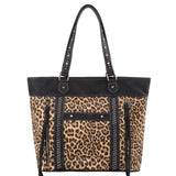 Montana West Leopard Print Concealed Carry Wide Tote