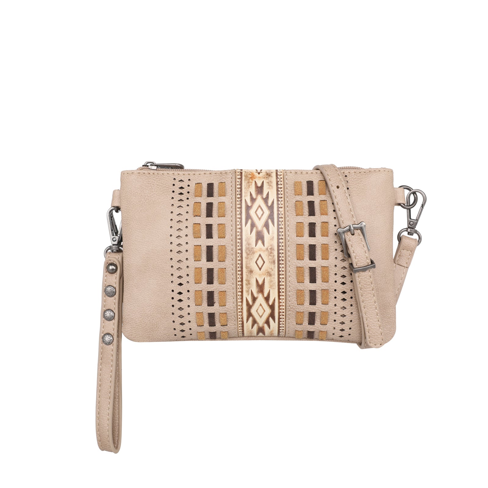 Montana West Aztec Embossed Collection Clutch/Crossbody - Cowgirl Wear
