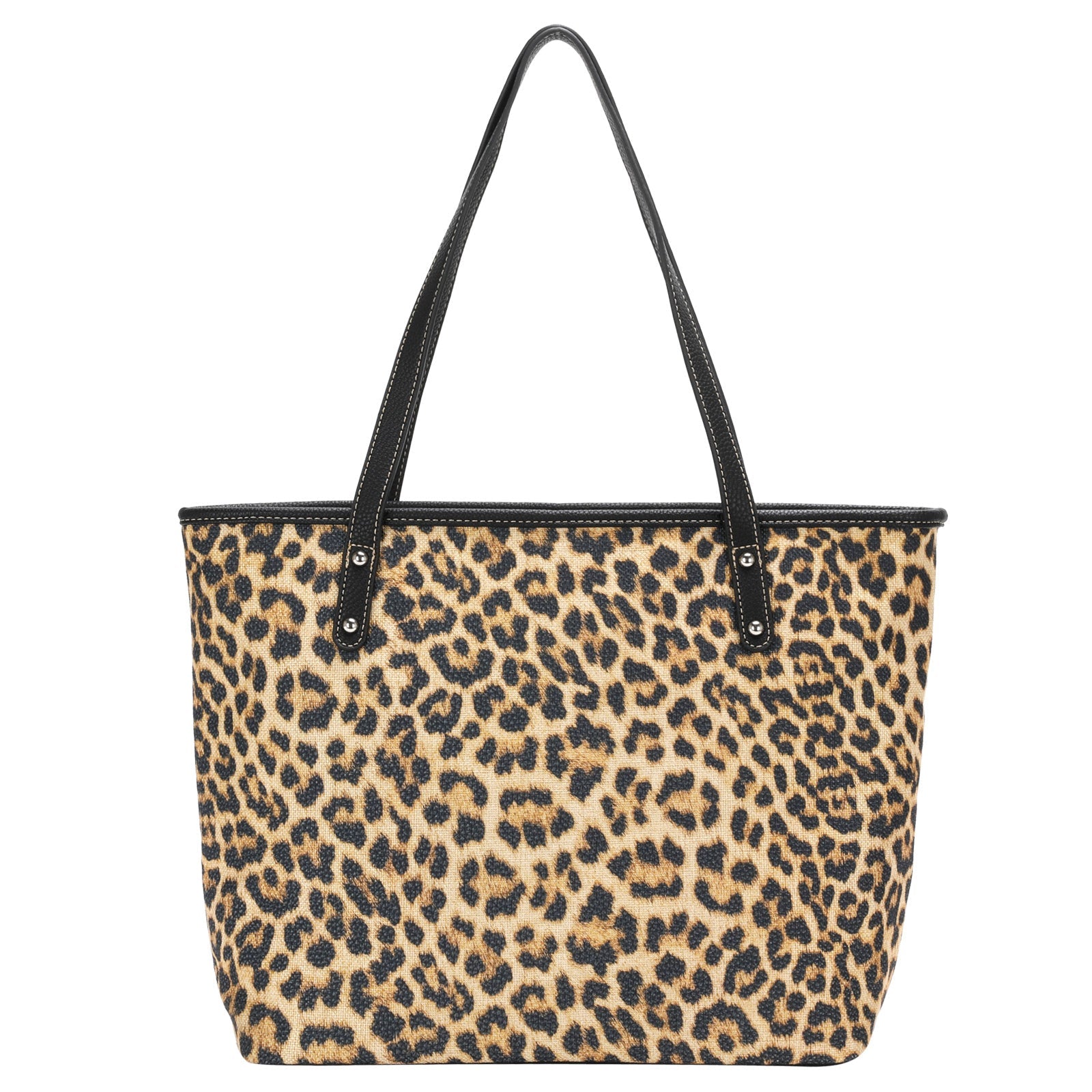 Montana West Leopard Print Canvas Tote Bag - Cowgirl Wear