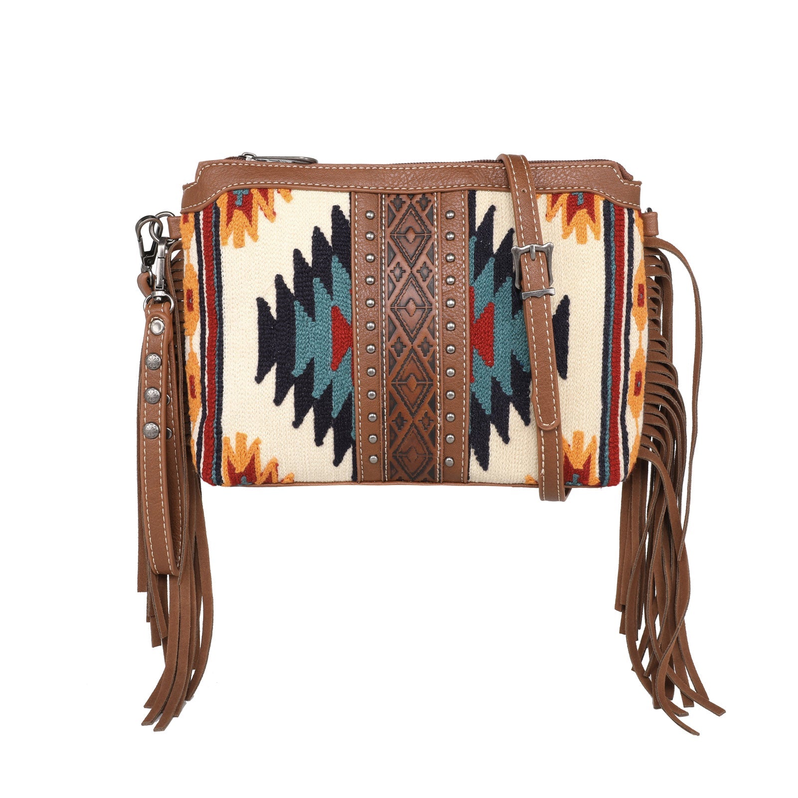 Montana West Aztec Tapestry Crossbody/Clutch/Wristlet - Cowgirl Wear