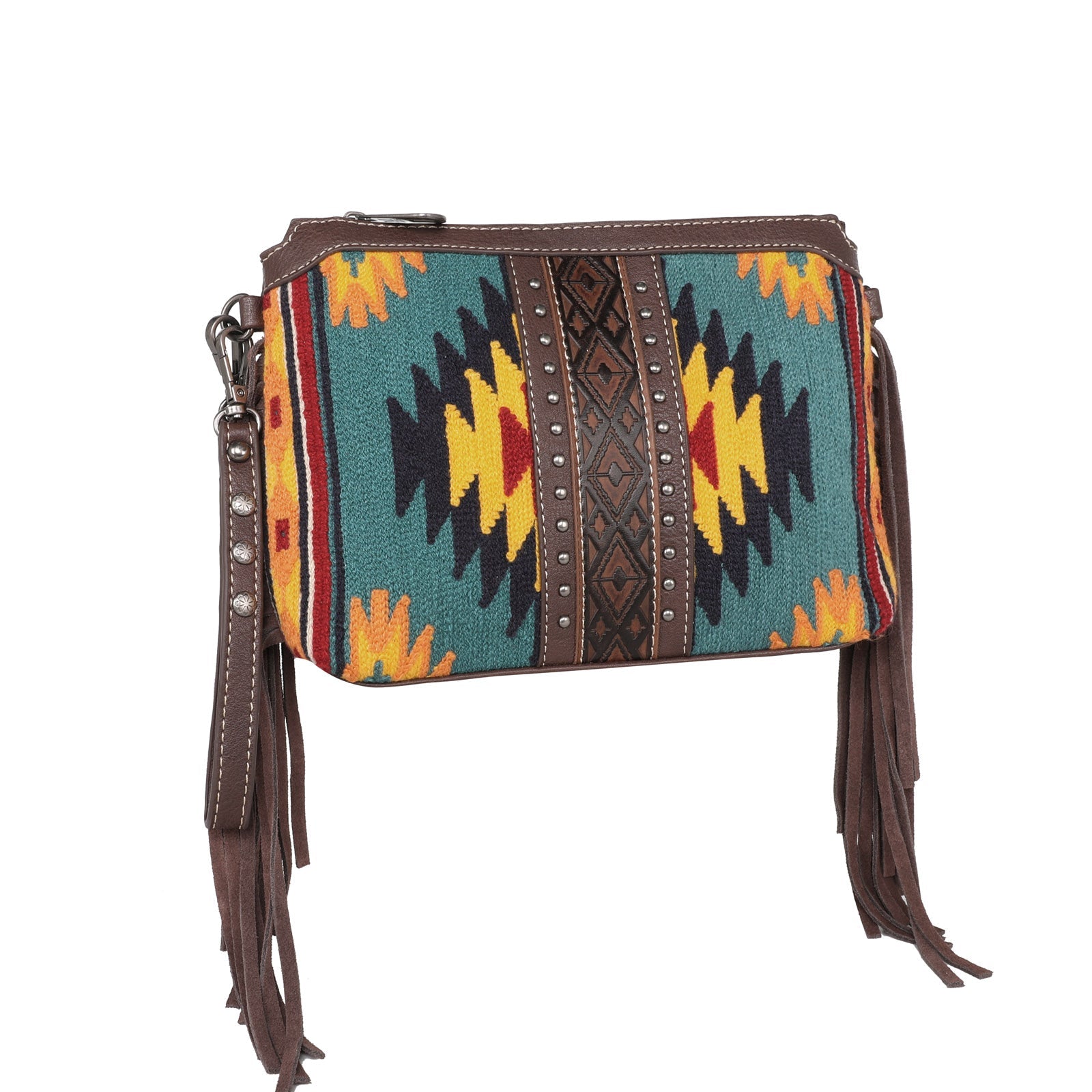 Montana West Aztec Tapestry Crossbody/Clutch/Wristlet - Cowgirl Wear