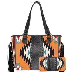 Montana West Aztec Tapestry Concealed Carry Tote and Wallet Set - Cowgirl Wear