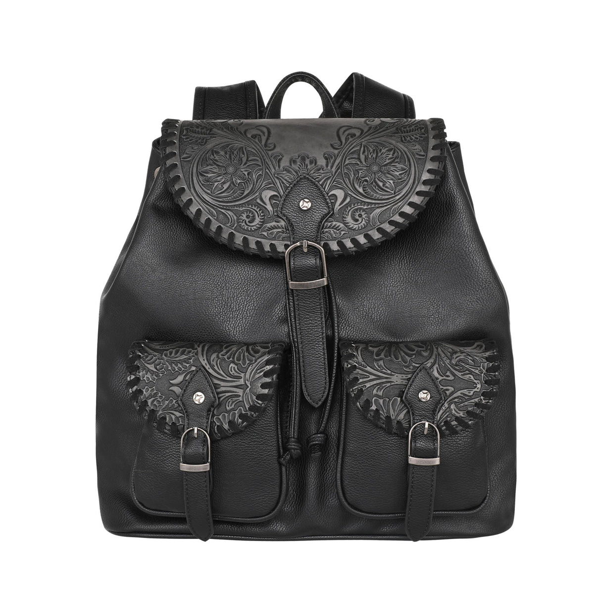 Montana West Tooled Collection Backpack - Black - Cowgirl Wear