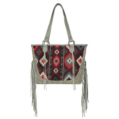 Montana West Aztec Tapestry Fringe Concealed Carry Tote - Cowgirl Wear