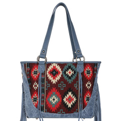 Montana West Aztec Tapestry Fringe Concealed Carry Tote - Cowgirl Wear