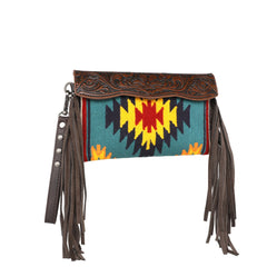 Montana West Aztec Tapestry Tooled Collection Clutch/Crossbody - Cowgirl Wear
