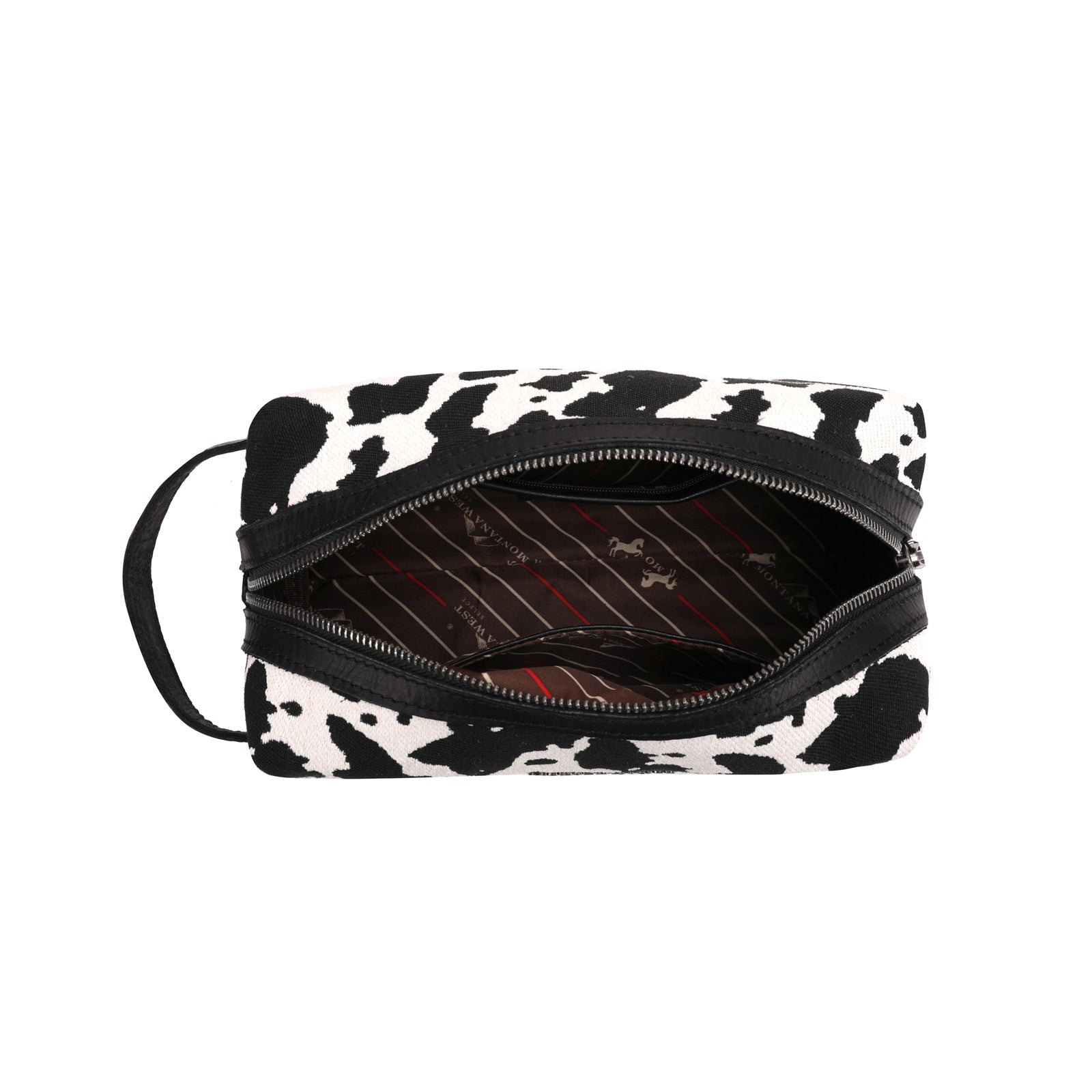 Montana West Cow Pattern Print Multi Purpose/Travel Pouch - Cowgirl Wear