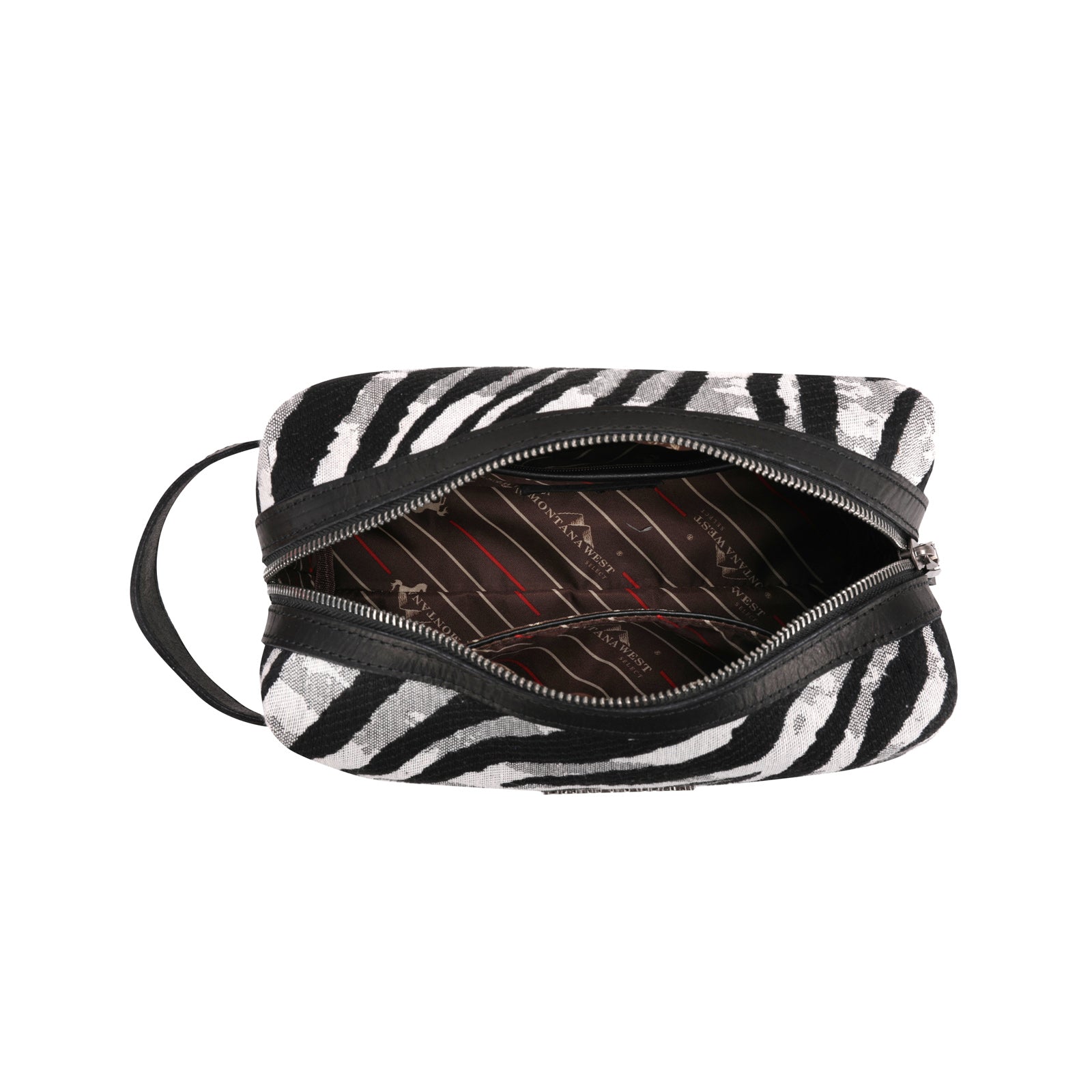 Montana West Zebra Pattern Print Multi Purpose/Travel Pouch - Cowgirl Wear