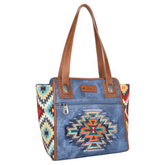 Montana West Aztec Jean Denim Collection Tote - Cowgirl Wear